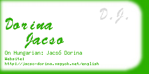 dorina jacso business card